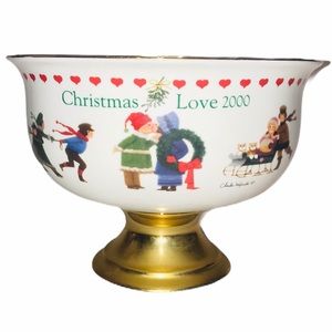 Teleflora Charles Wysocki Christmas Love 2000 Bowl